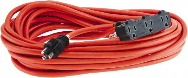 50', 12/3 Gauge/Conductors, Orange Indoor & Outdoor Extension Cord