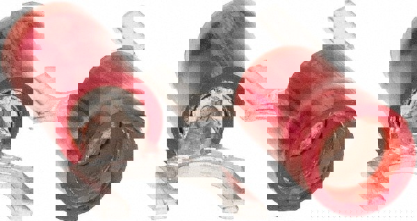 Standard Fork Terminal: Red, Nylon, Partially Insulated, #10 Stud, Crimp