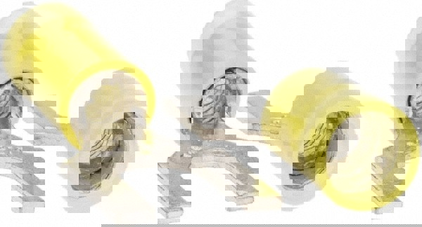 Standard Fork Terminal: Yellow, Nylon, Partially Insulated, #1/4