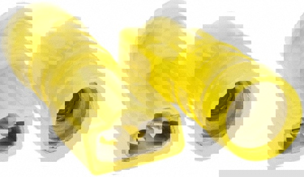 Wire Disconnect: Female, Yellow, Nylon, 12-10 AWG, 1/4