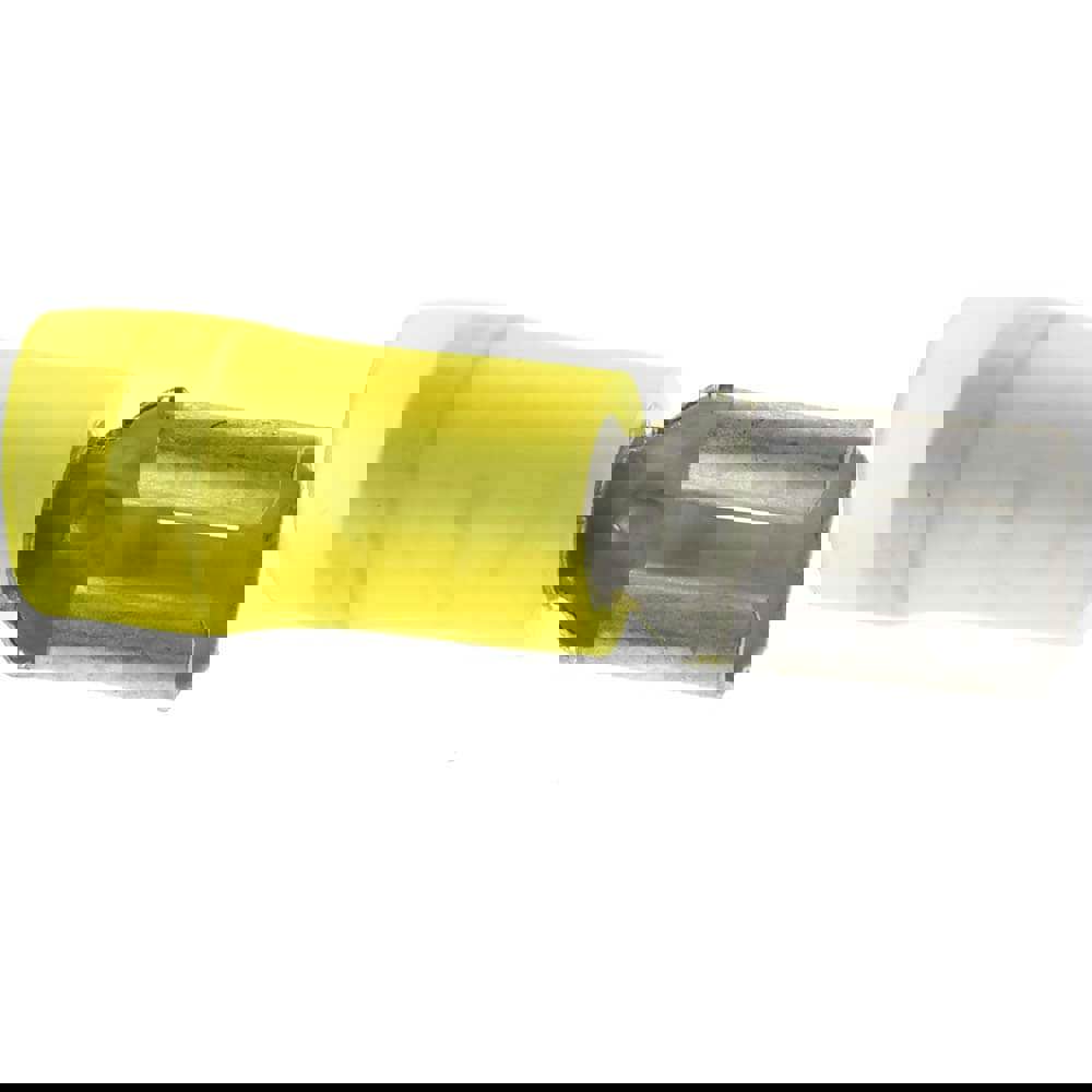 Wire Disconnect: Female, Yellow, Nylon, 12-10 AWG, 1/4