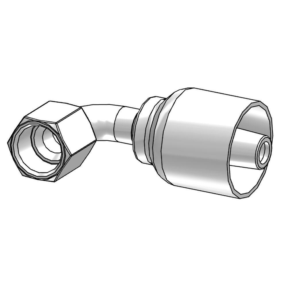 Hydraulic Hose Swivel 90 &deg; Elbow: 0.