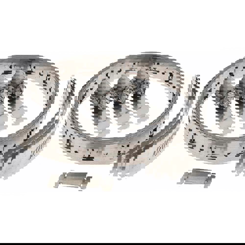 Hose Clamp Kits; Includes: 8.5 Feet of Perforated Band, 3 Screw Housings, 3 Slotted Fasteners and 3 Band Splices ; Contents: 8.5 Feet of Perforated Band, 3 Screw Housings, 3 Slotted Fasteners and 3 Band Splices ; UNSPSC Code: 31162906