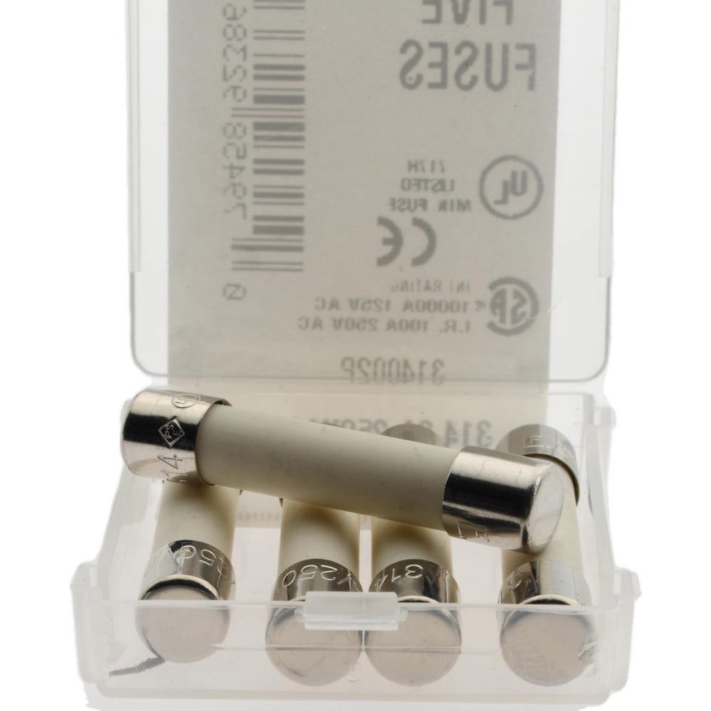 Cartridge Fast-Acting Fuse: 2 A, 1-1/4