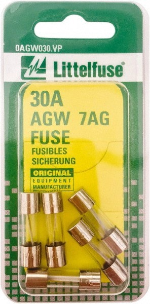 Cartridge Fast-Acting Fuse: 30 A, 7/8