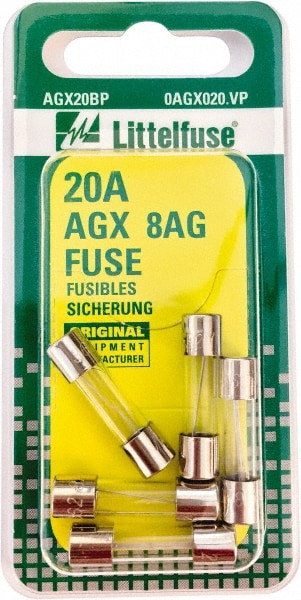 Cartridge Fast-Acting Fuse: 20 A, 7/8