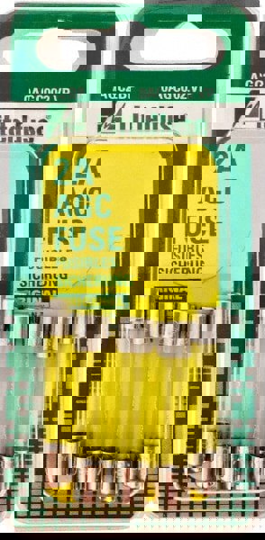 Cartridge Fast-Acting Fuse: 2 A, 1-1/4