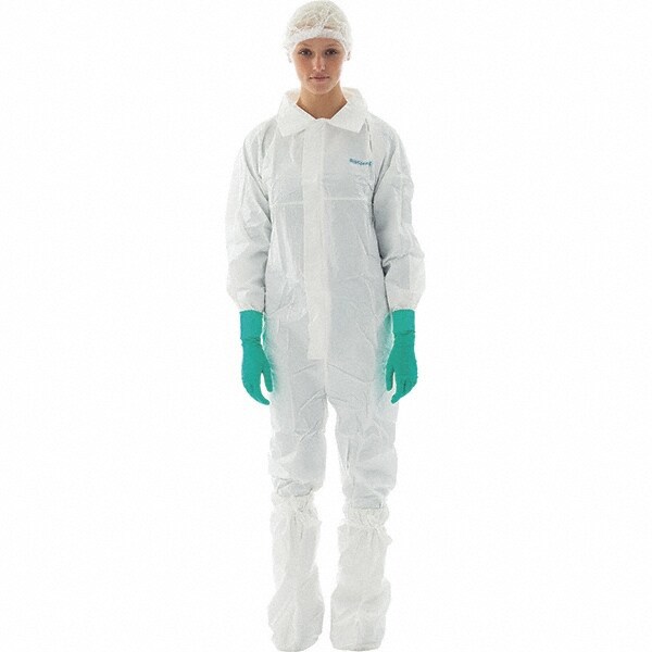 Series BDCCT Non-Disposable Rain & Chemical-Resistant Coverall: White, CleanTough
