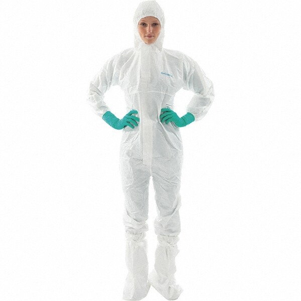 Series BDCHT Non-Disposable Rain & Chemical-Resistant Coverall: White, CleanTough