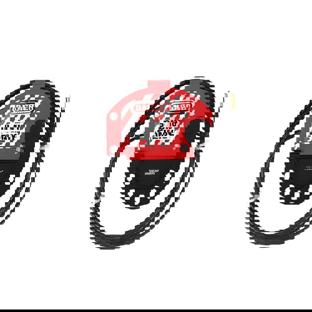 Cable Lockouts; Cable Lockout Type: Tab-Cinching Cable Lockout ; Legend: Danger Do Not Operate ; Cable Length: 6.000 ; Number of Lockout Points: 4 ; Cable Material: Stainless Steel ; Cable Sleeve Material: Plastic