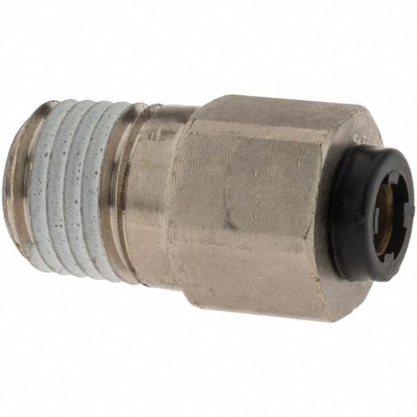 Push-To-Connect Tube to Male NPT Tube Fitting: Stem Adapter, 1/4
