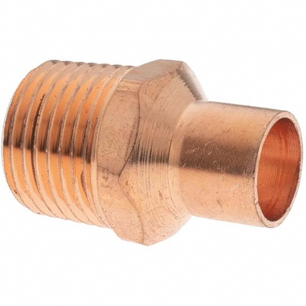 Wrot Copper Pipe Adapter: 3/8