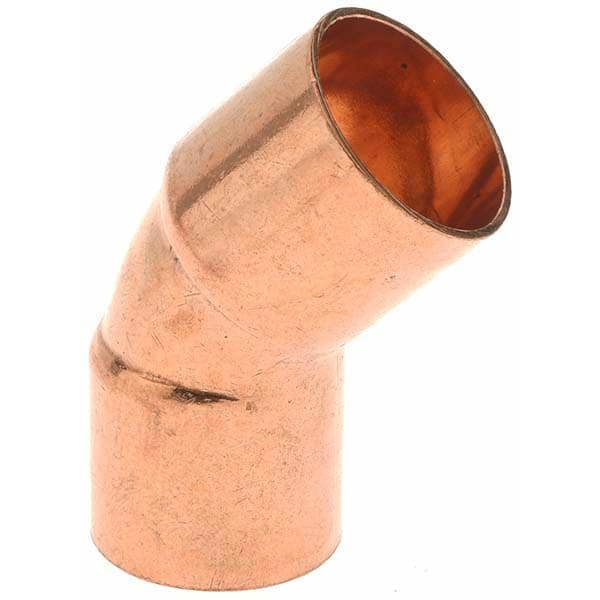 Wrot Copper Pipe 45 &deg; Elbow: 3/4