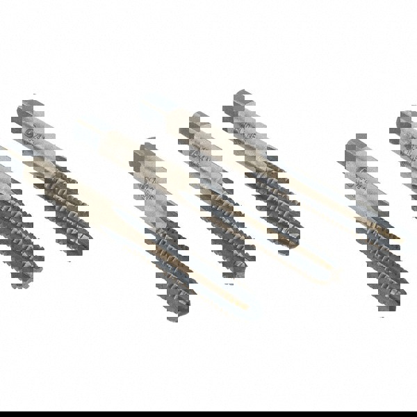 Tap Set: #10-24 UNC, 4 Flute, Bottoming Plug & Taper, High Speed Steel, Gold & Oxide Finish