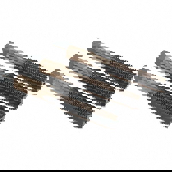 Tap Set: 9/16-18 UNF, 4 Flute, Bottoming Plug & Taper, High Speed Steel, Gold & Oxide Finish