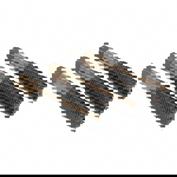 Tap Set: 3/4-16 UNF, 4 Flute, Bottoming Plug & Taper, High Speed Steel, Gold & Oxide Finish