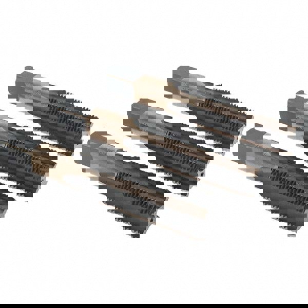 Tap Set: 7/8-14 UNF, 4 Flute, Bottoming Plug & Taper, High Speed Steel, Gold & Oxide Finish