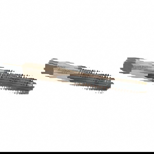 Straight Flute Tap: 5/16-18 UNC, 4 Flutes, Plug, High Speed Steel, Gold/Oxide Coated