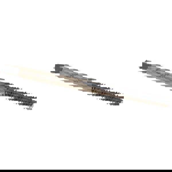 Straight Flute Tap: #6-32 UNC, 3 Flutes, Bottoming, High Speed Steel, Gold/Oxide Coated