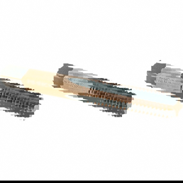 Straight Flute Tap: 5/16-18 UNC, 4 Flutes, Bottoming, High Speed Steel, Gold/Oxide Coated