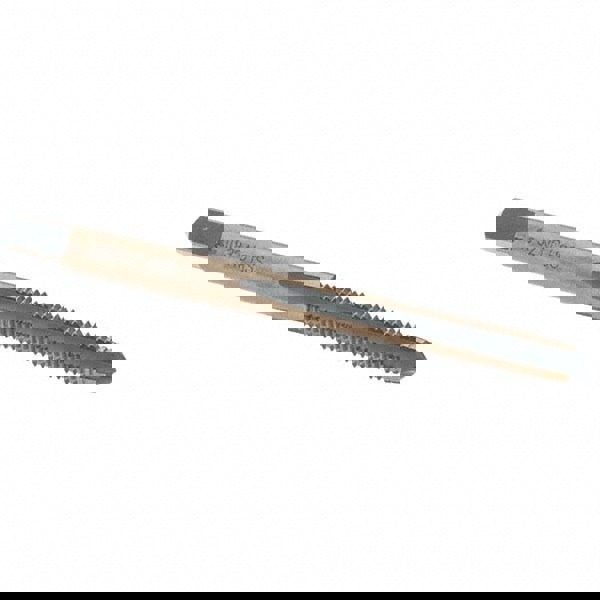 Straight Flute Tap: #10-32 UNF, 4 Flutes, Taper, High Speed Steel, Gold/Oxide Coated