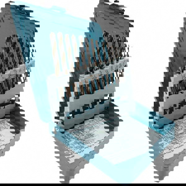 Drill Bit Set: Jobber Length Drill Bits, 13 Pc, 135 &deg;, High Speed Steel