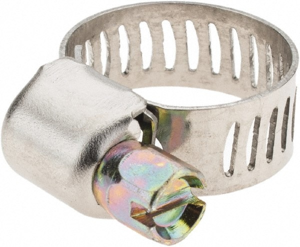 Worm Gear Clamp: SAE 4, 1/4 to 5/8