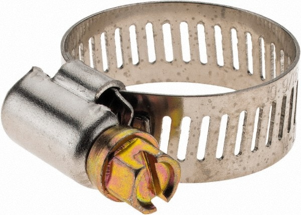 Worm Gear Clamp: SAE 10, 9/16 to 1-1/16