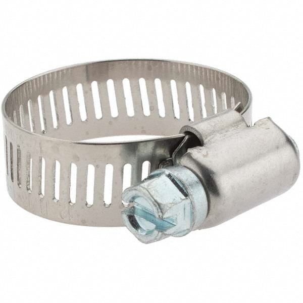 Worm Gear Clamp: SAE 12, 11/16 to 1-1/4