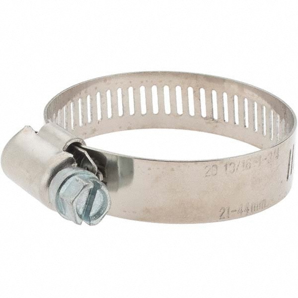 Worm Gear Clamp: SAE 20, 13/16 to 1-3/4