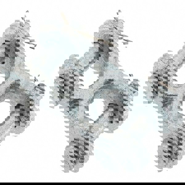 Yellow Chromate Steel Double Clevis Link, 1/4