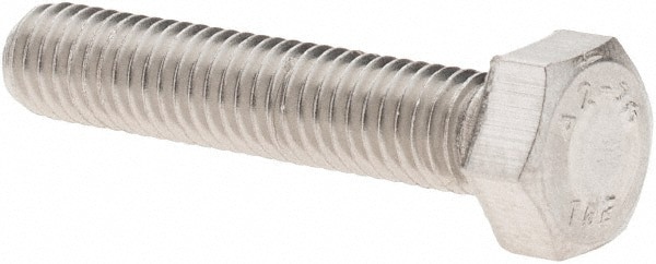 Hex Head Cap Screw: M5 x 0.80 x 25 mm, Grade 18-8 & Austenitic Grade A2 Stainless Steel, Uncoated