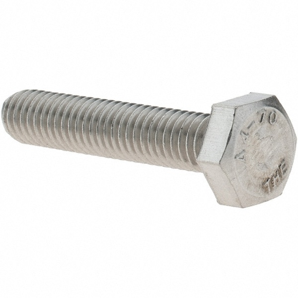 Hex Head Cap Screw: M6 x 1.00 x 30 mm, Grade 316 & Austenitic Grade A4 Stainless Steel, Uncoated