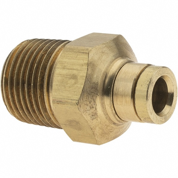 Push-To-Connect Tube to Male & Tube to Male NPT Tube Fitting: Male Connector, 3/8