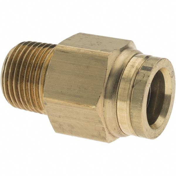 Push-To-Connect Tube to Male & Tube to Male NPT Tube Fitting: Male Connector, 3/8