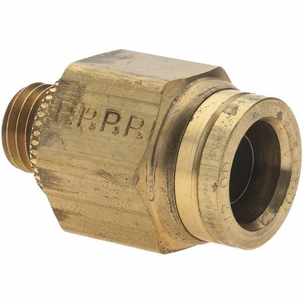 Push-To-Connect Tube to Metric Thread Tube Fitting: M12 Thread, 1/2