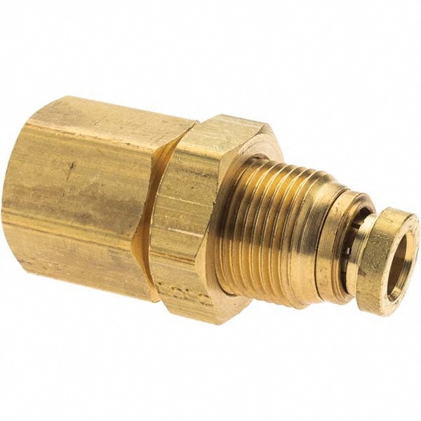 Push-to-Connect Tube Fitting: Female Bulkhead, 1/4