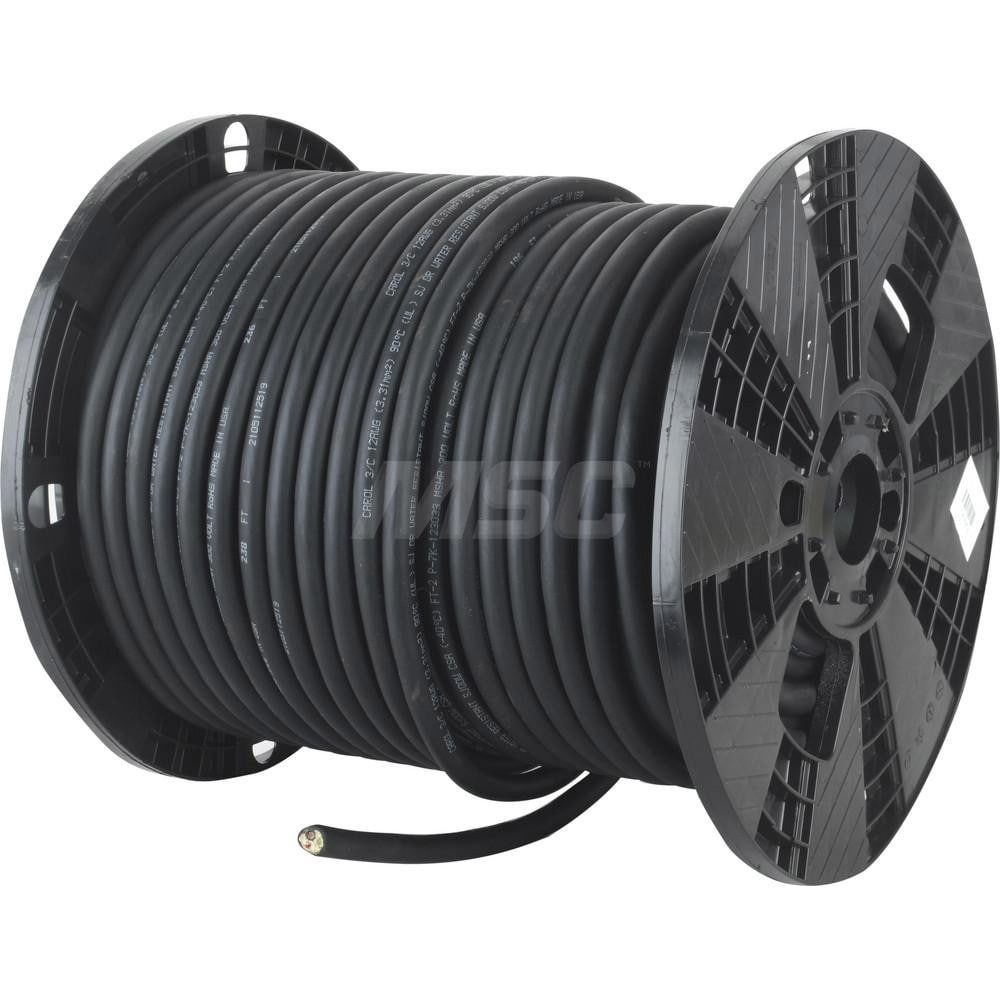 250', 12/3 Gauge/Conductors, Black Outdoor Extension Cord