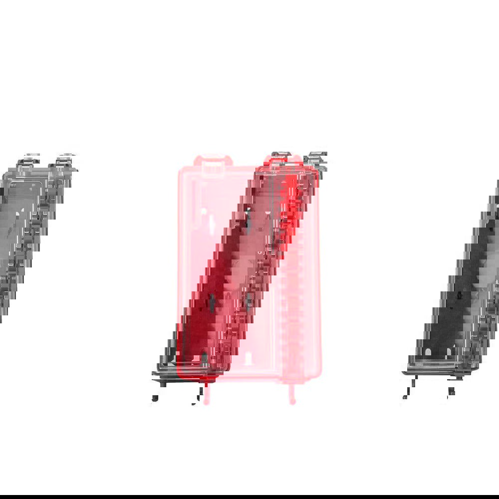 Group Lockout Boxes; Portable/Wall Mount: Portable & Wall Mount ; Legend: Lock Box ; Color: Red ; Box Material: Plastic ; Overall Height: 7in ; Overall Depth: 3.8in