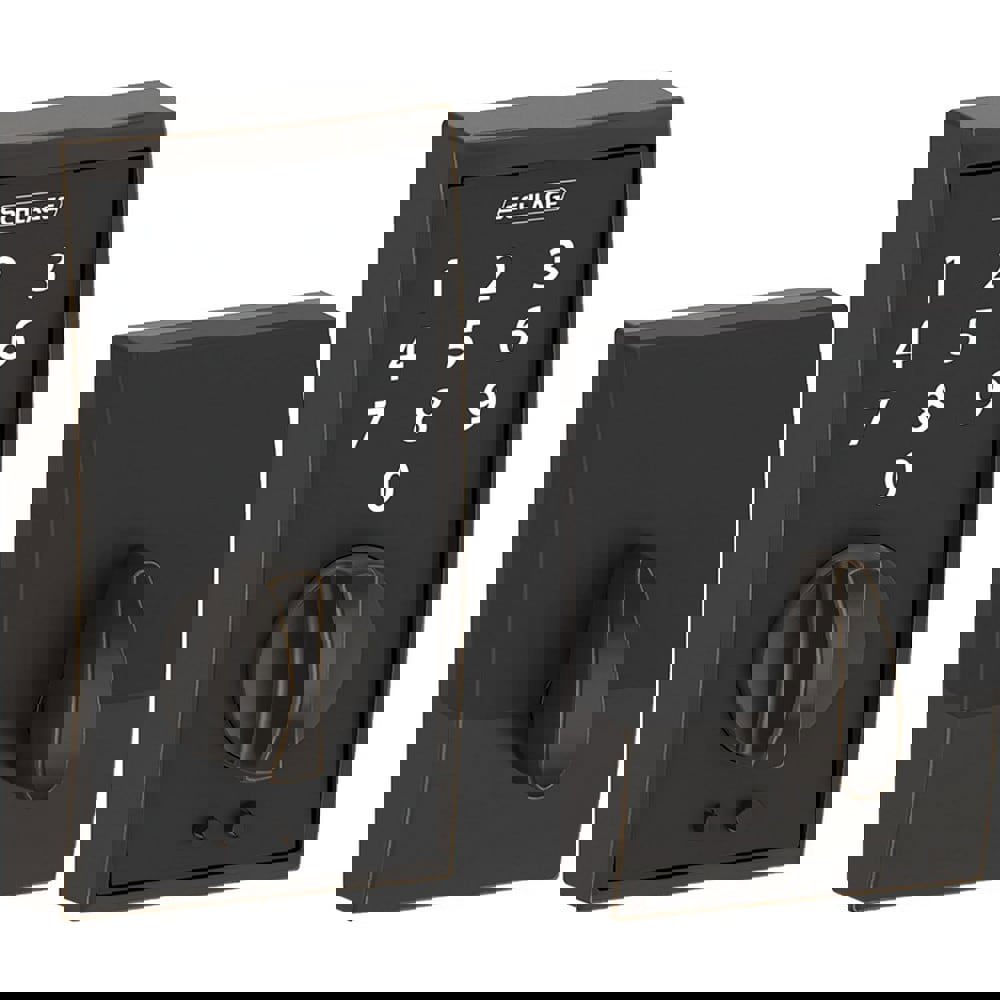 Deadbolts; Deadbolt Type: Deadbolt ; Lock Type: Push Button ; Key Type: Key Codeable ; Mount Type: Surface ; Material: Metal ; Minimum Door Thickness: 1.375in