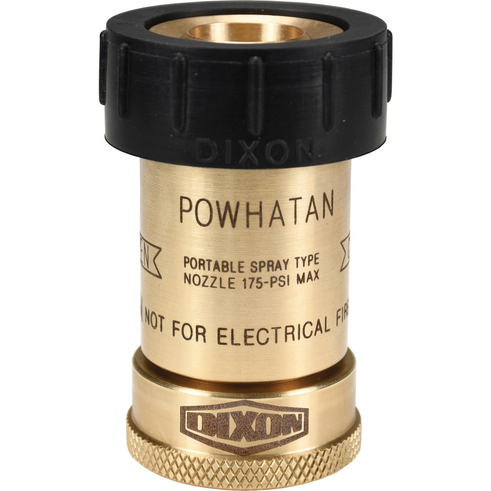 Hose Nozzles; Nozzle Type: Industrial Fog; Washdown ; Material: Brass ; Hose Diameter: 1.5 ; Maximum Pressure: 175 ; Thread Standard: NPSH ; Thread Size: 1-1/2