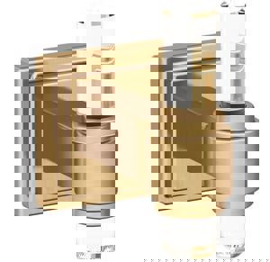 GLACIO CLEAR/CHAMPAGNE BRONZE CONTEMPORARY SINGLE ROBE HOOK