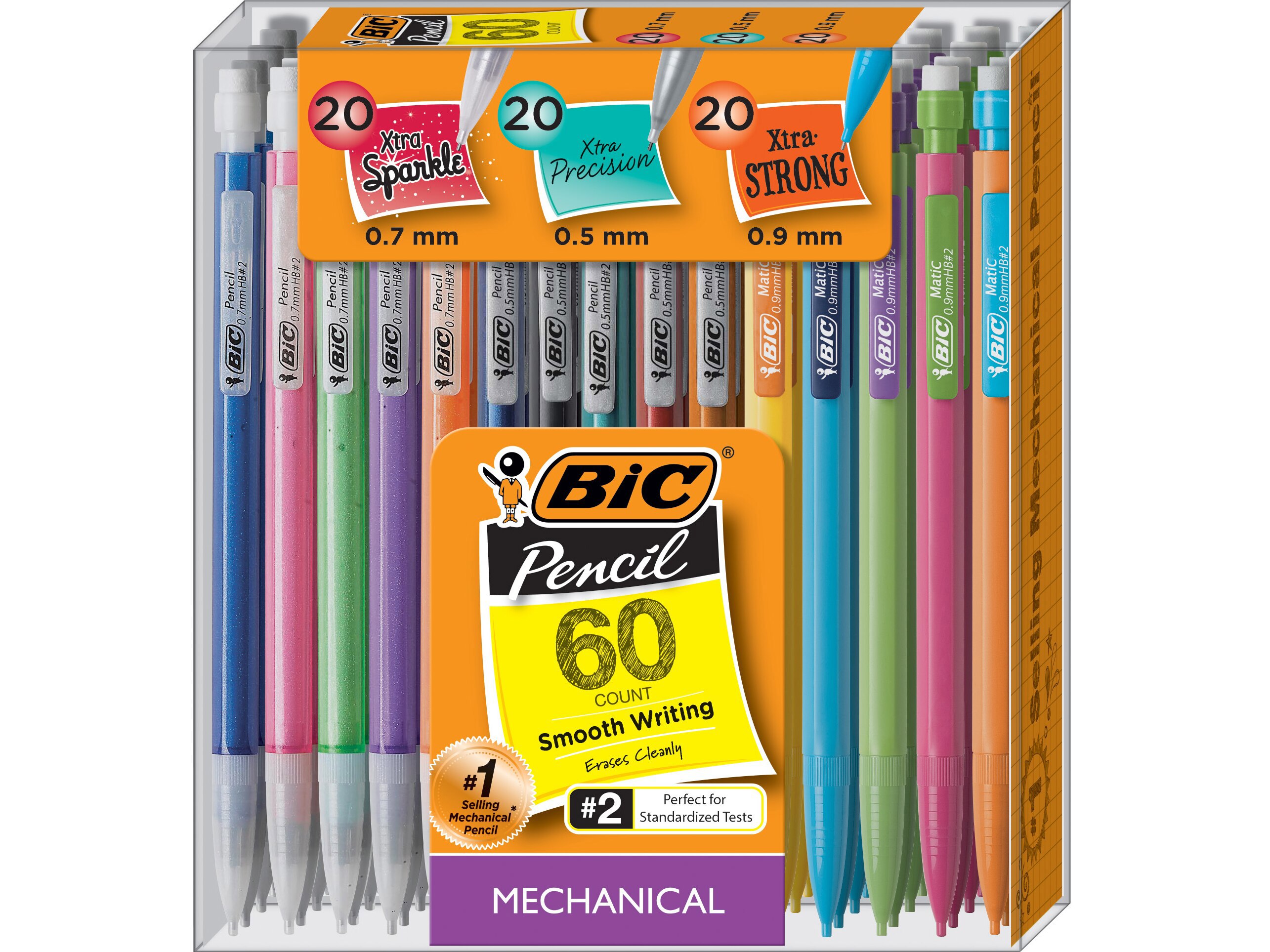 PENCIL,ASTD SIZE,#2,60PK
