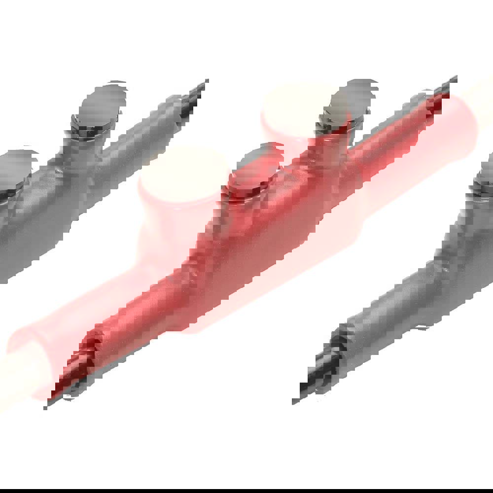 Butt Splice Terminal: Insulated Plastisol, Lug Connection, 6-4 AWG