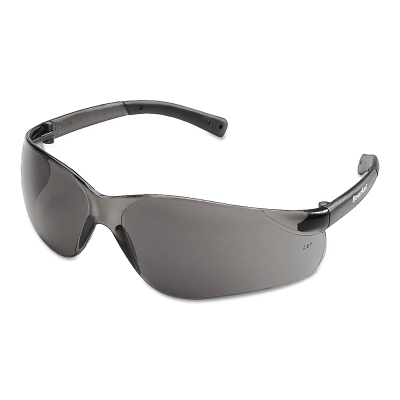 Safety Glasses: Anti-Fog & Scratch-Resistant, Polycarbonate, Gray Lenses, Frameless