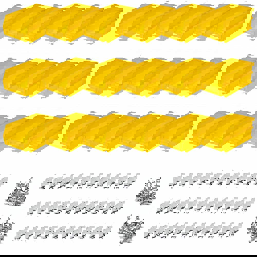 Plastic Hopper Stacking Bin: Yellow, 3-9/16 x 2-13/16 x 6-3/4