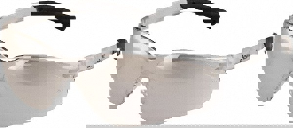 Safety Glasses: Scratch-Resistant, Polycarbonate, Clear Mirror Lenses, Frameless