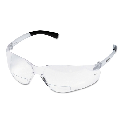 Magnifying Safety Glasses: 2.50, Clear Lenses, Scratch-Resistant, ANSI Z87.1+