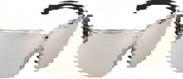 Safety Glasses: Scratch-Resistant, Polycarbonate, Clear Mirror Lenses, Frameless