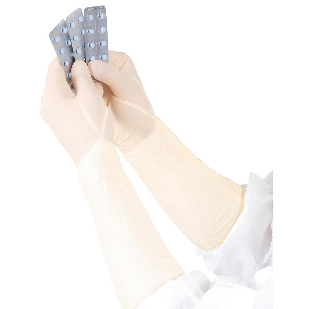 Series Bioclean Legion Disposable Gloves: Size Small, 6.69 mil, Uncoated-Coated Latex, Cleanroom Grade, Unpowdered